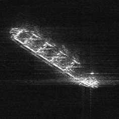 Maritime Search Mode example of a ship at sea.