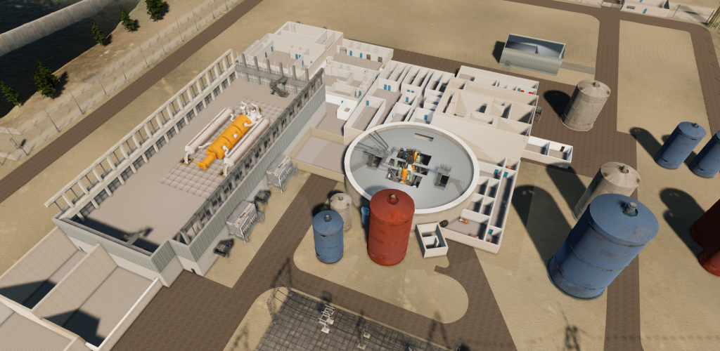 Model of Lone Pine Nuclear Power Plant hypothetical facility