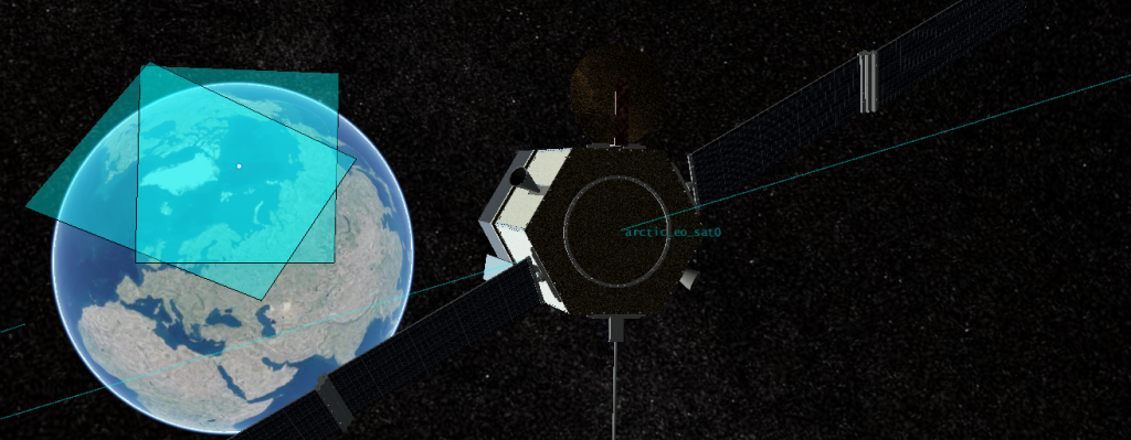 A simulation of a concept under development at Sandia to monitor activity above the Arctic Circle.