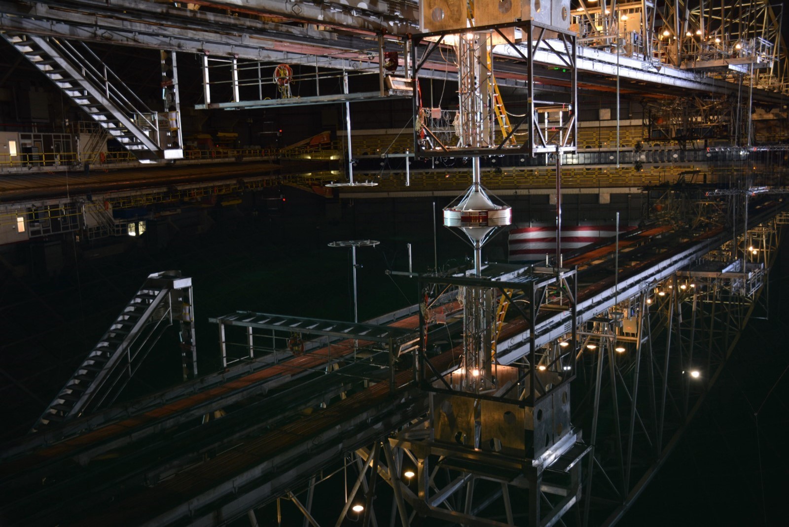 Wave Energy Converter floats in MAASK Basin pool