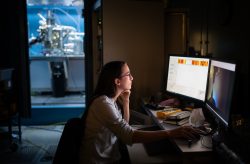 Woman at computer