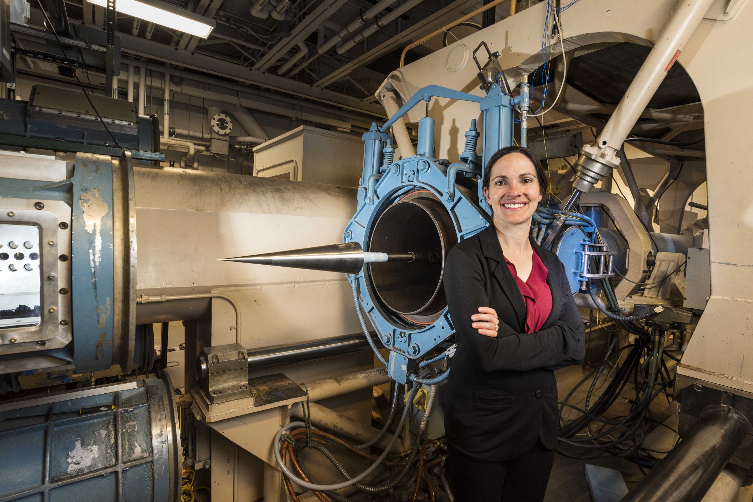 Katya Casper at wind tunnel