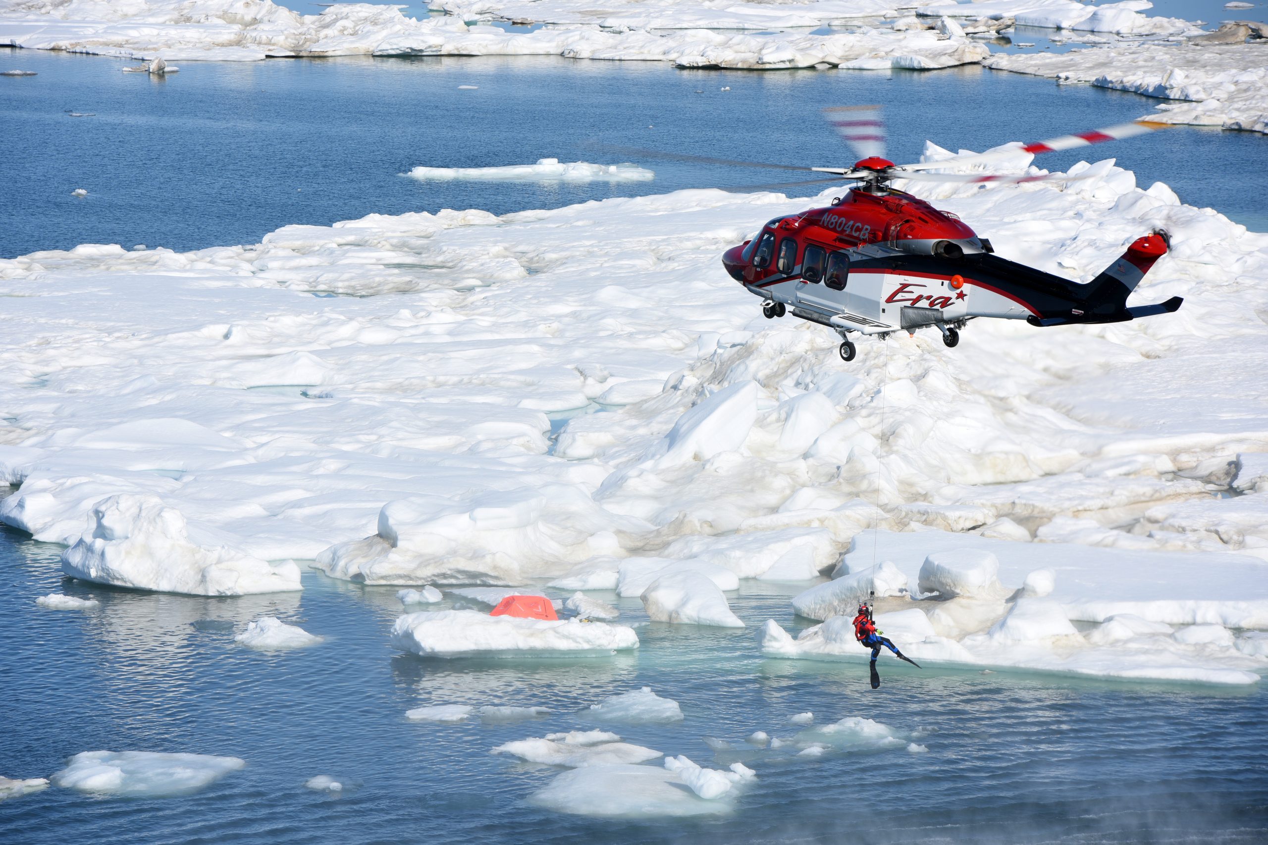 Helicopter Arctic Ocean