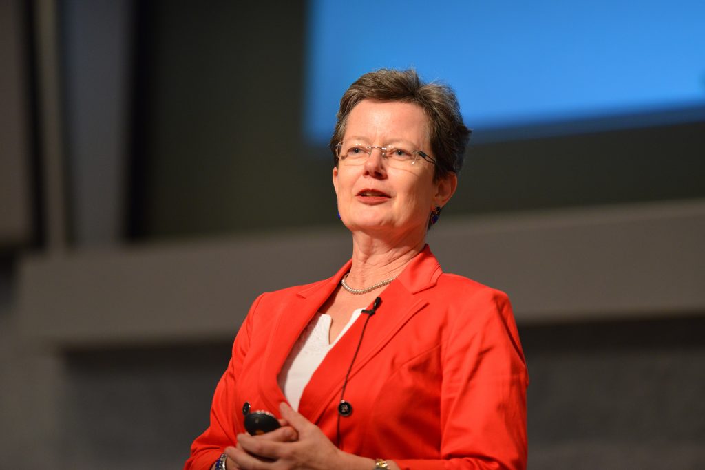 Julia Phillips, whose career at Sandia National Laboratories spanned 14 years and a variety of management positions, said she will work to keep the U.S. at the forefront of science and engineering as a member of the National Science Board. (Photo by Randy Montoya) Click on the thumbnail for a high-resolution image.