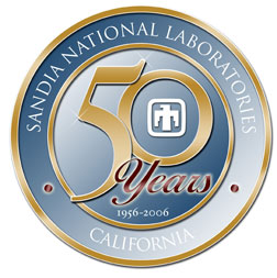 Sandia National Laboratories California 50th Anniversary Logo