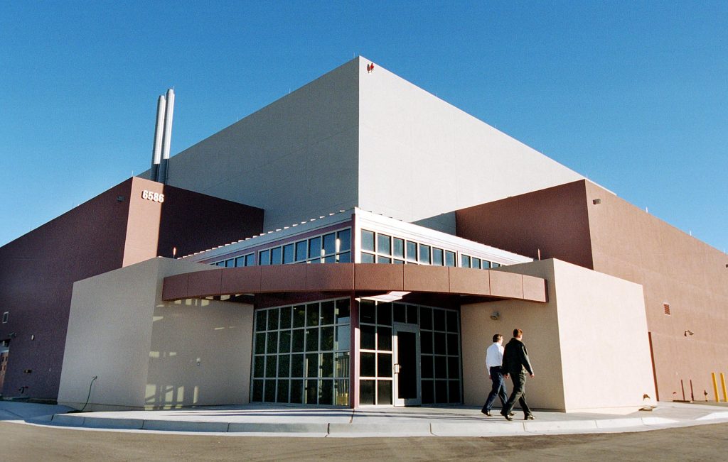 Front elevation of the Sandia building that houses GIF’s test chambers.