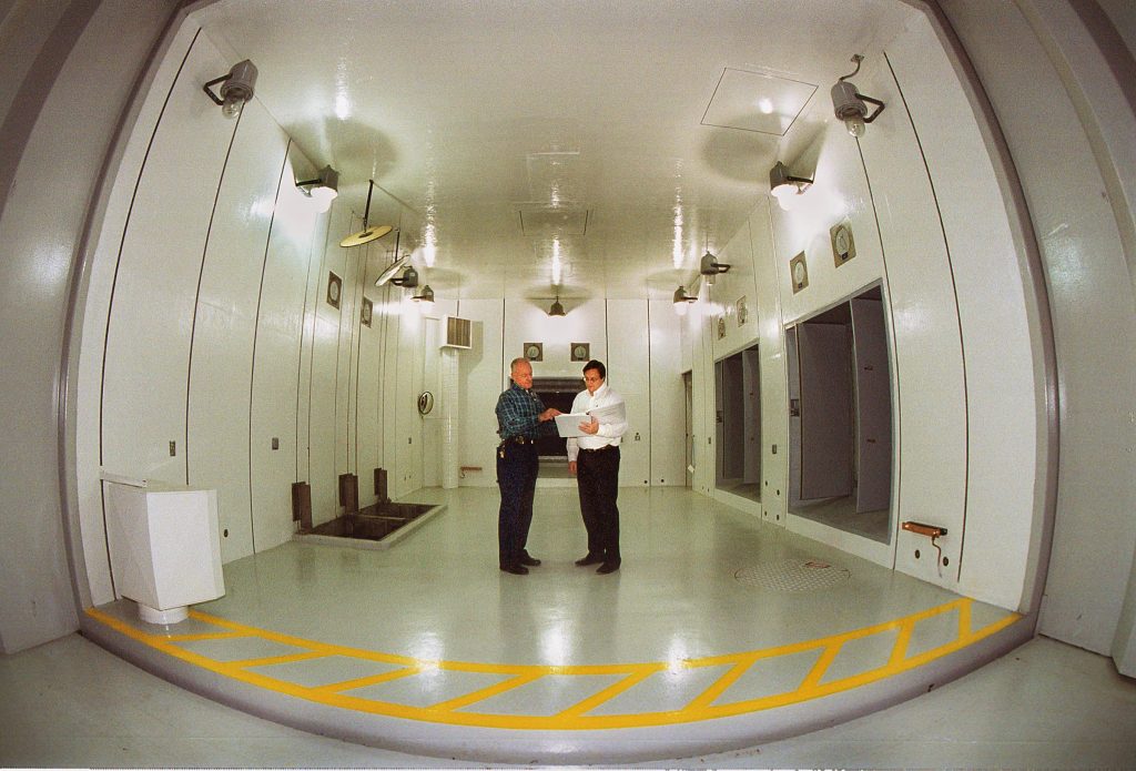 The largest of GIF’s three test cells, spacious enough to irradiate large objects such as tanks and satellites.