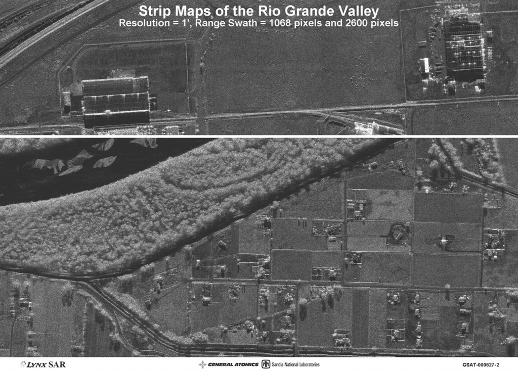 The Lynx radar image shows the Rio Grande Valley.