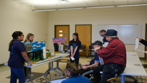 Students practice their presentation skills during the 2024 Future City Competition sponsored by Sandia National Laboratories. (Photo by David Gallegos) Click on the thumbnail for a high-resolution image. 