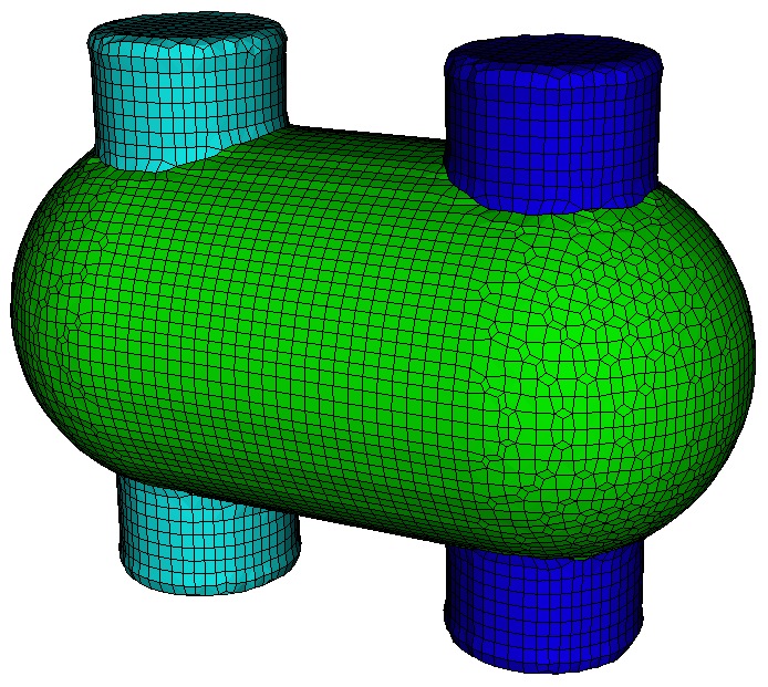 Mesh of multi-material