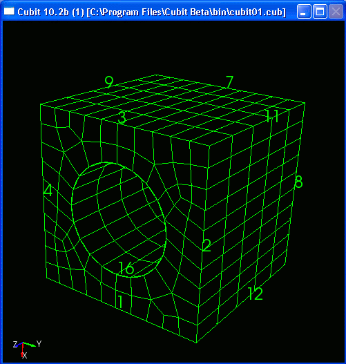 Hidden Line View of Mesh