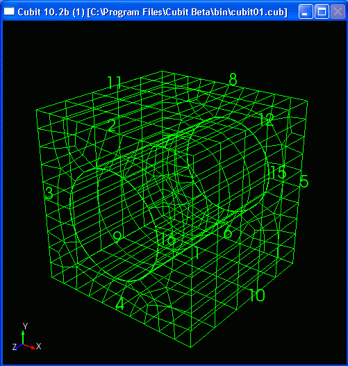 Hidden Line View of Mesh